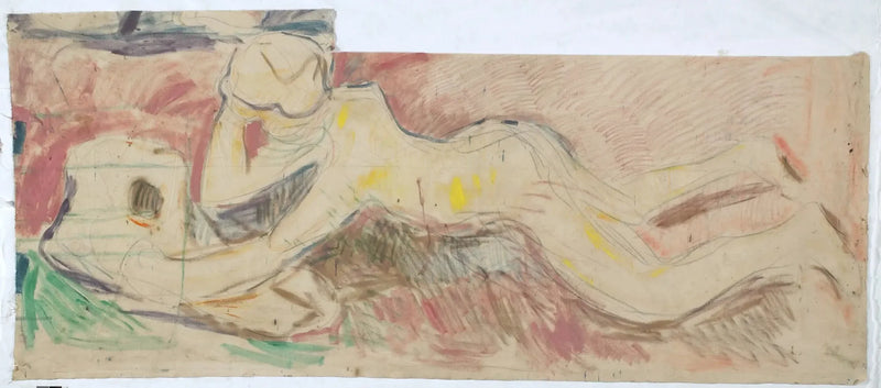 De søkende: gutt som hviler på magen - Edvard Munch