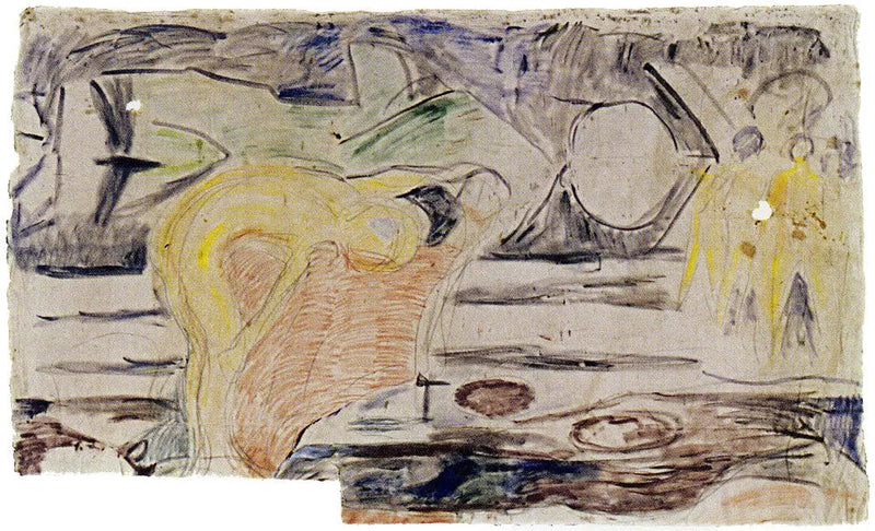 De søkende: gruppe av barn stående - Edvard Munch