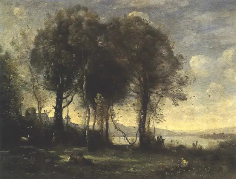 Borromeoøyenes Hestefolk - Jean-Baptiste Camille Corot