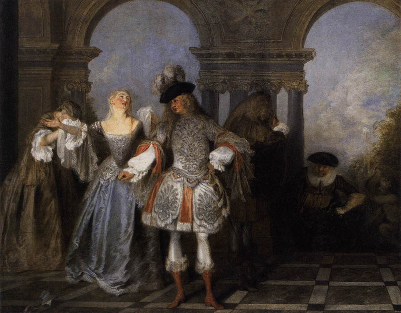 De franske skuespillerne - Antoine Watteau