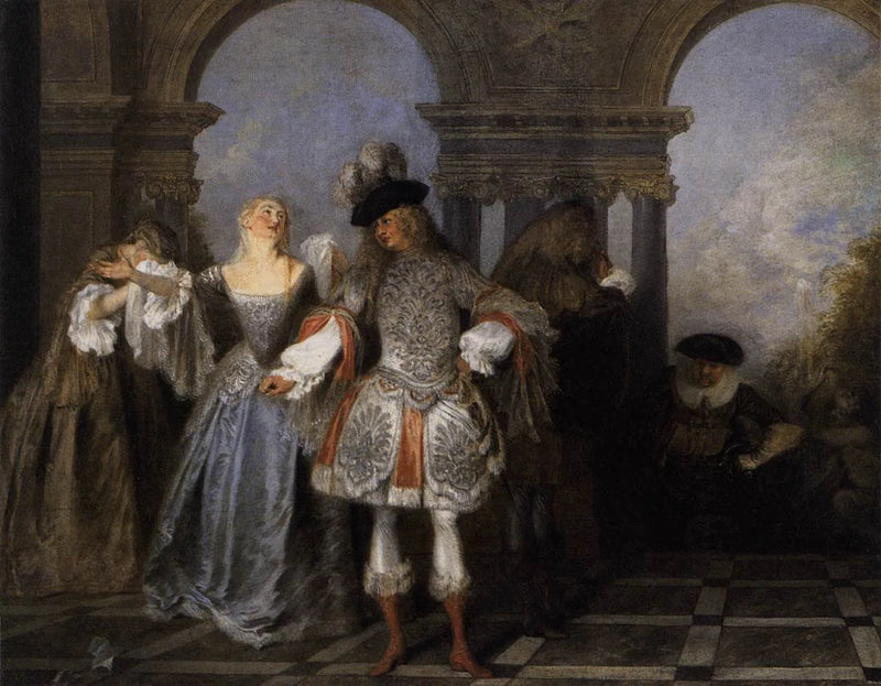 De franske skuespillerne - Antoine Watteau