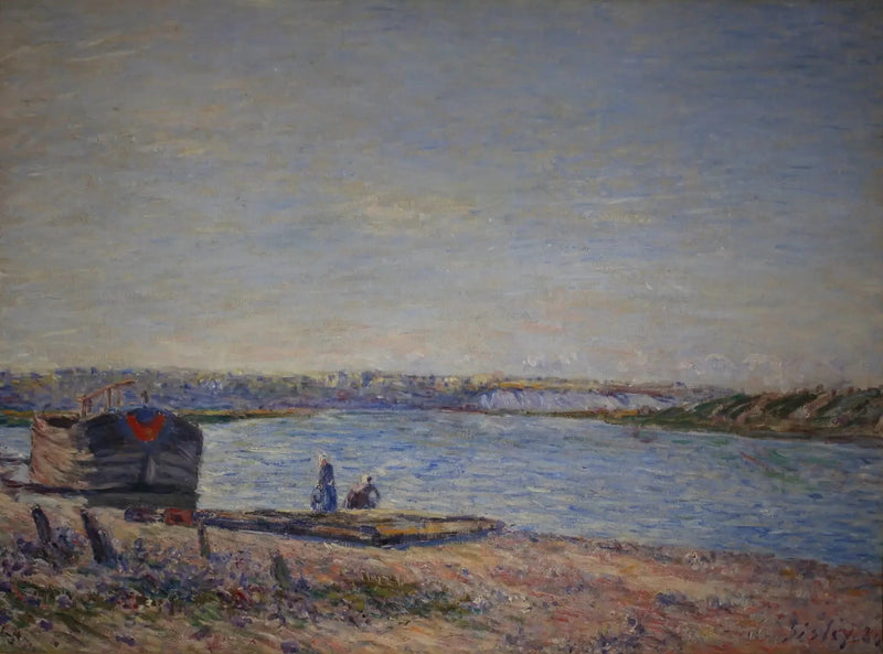 Kullene i Veneux, sett fra Saint Mammès - Alfred Sisley