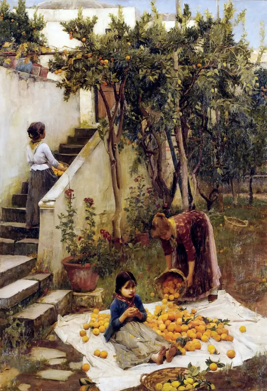 Appelsinhøsterne - John William Waterhouse