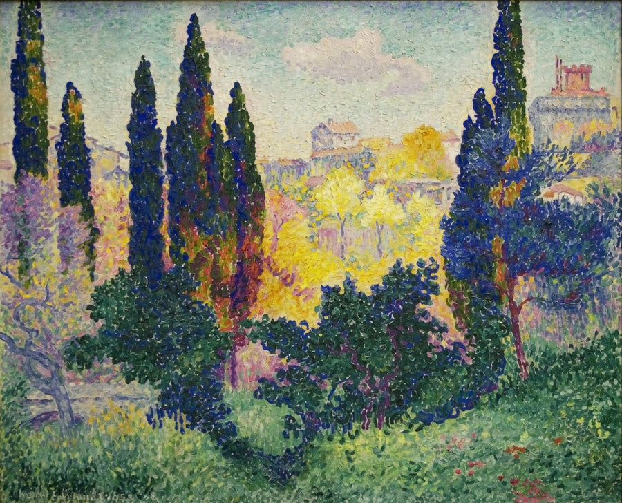 Cypresene i Cagnes - Henri-Edmond Cross