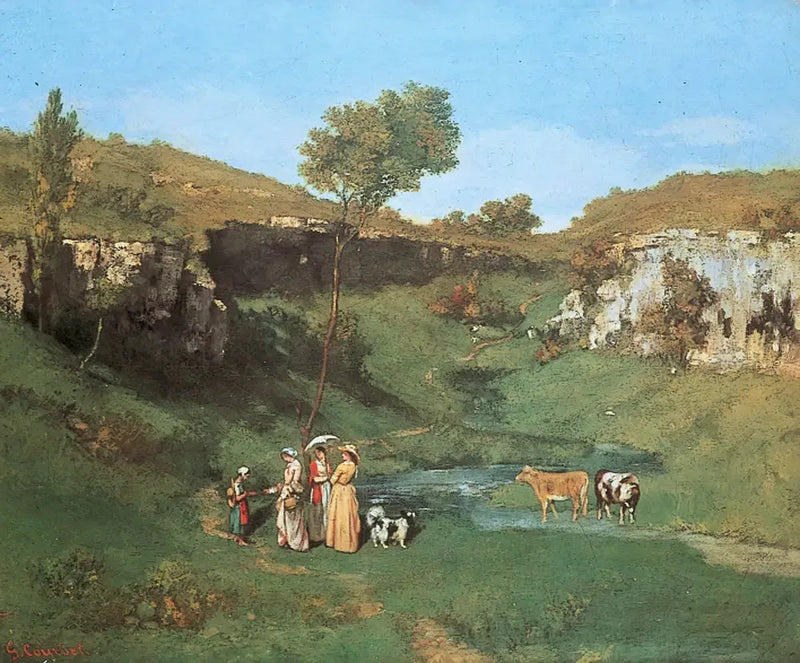 Jentene fra landsbyen - Gustave Courbet
