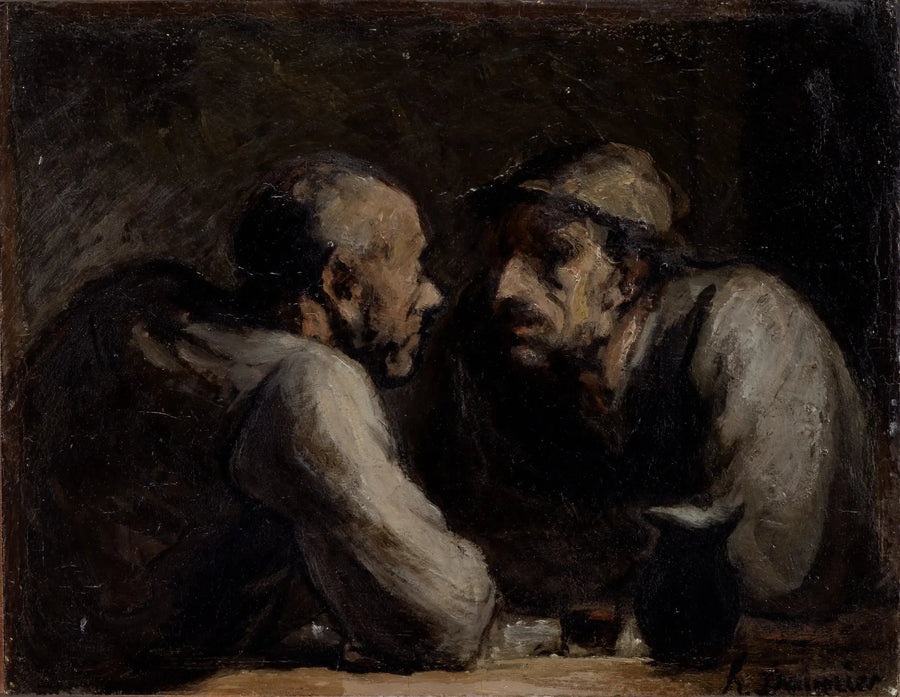 De to drikkende - Honoré Daumier