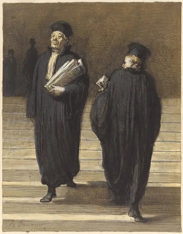De to kollegaene Advokater - Honore Daumier
