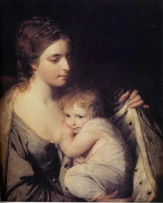 De to Waldegrave, portrett av Maria Walpole, grevinne av Waldegrave, og datteren Elisabeth Laura, senere grevinne av Waldegrave - Joshua Reynolds