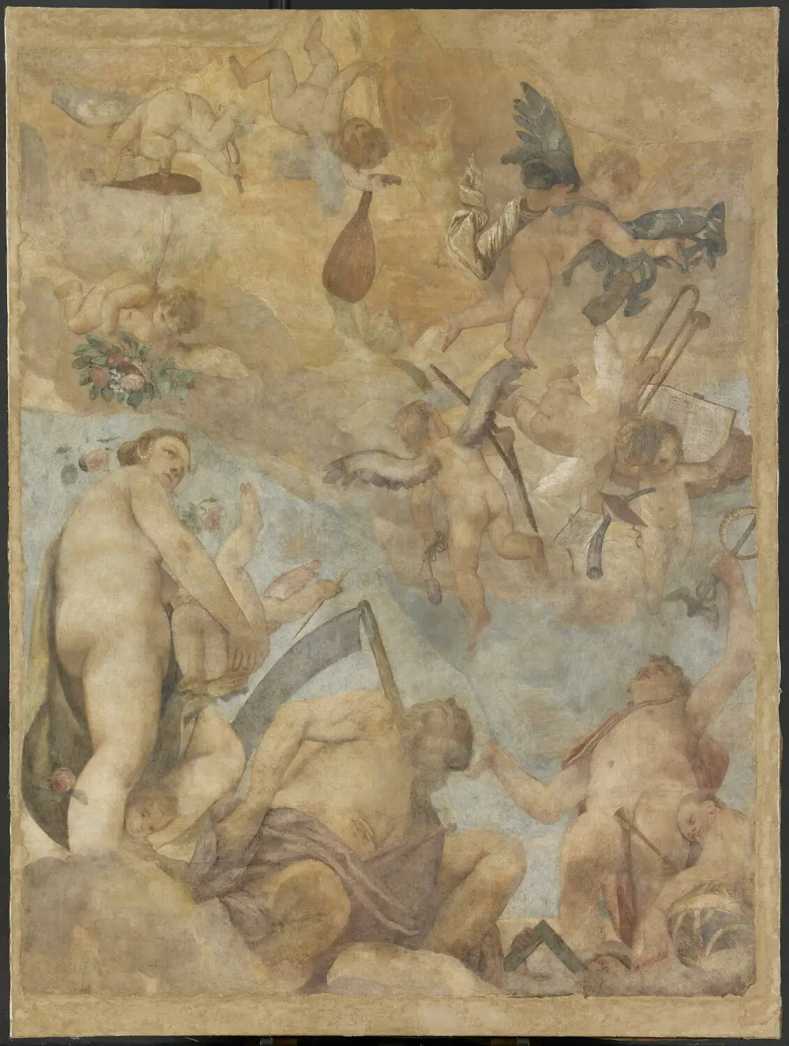 Les Dieux de l'Olympe : Vénus, Saturne et Mercure - Paul Véronèse image 1 reproduction d’œuvre d’art à l’huile