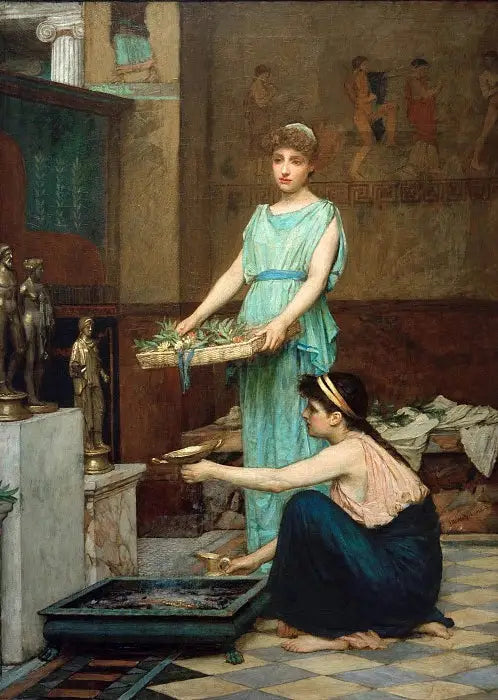 Gudene i huset - John William Waterhouse