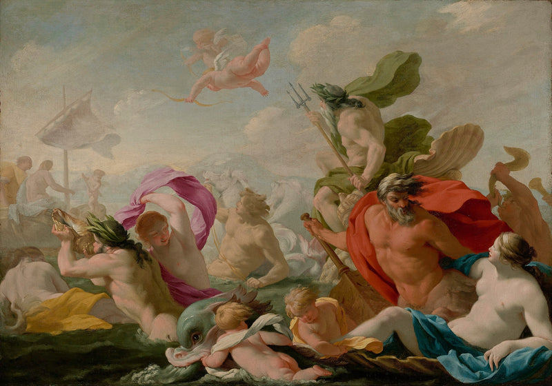 De sjøgudene som hyller kjærligheten - Eustache Le Sueur