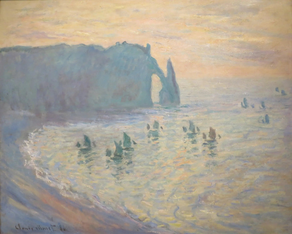 Les Falaises à Étretat - Claude Monet image 1 copie de tableau peinte à la main