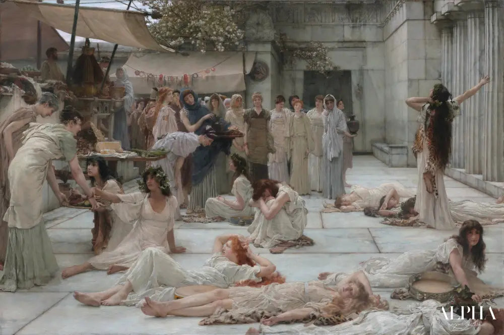 Les femmes d'Amphissa - Lawrence Alma-Tadema - Reproductions de tableaux et peintures haut de gamme