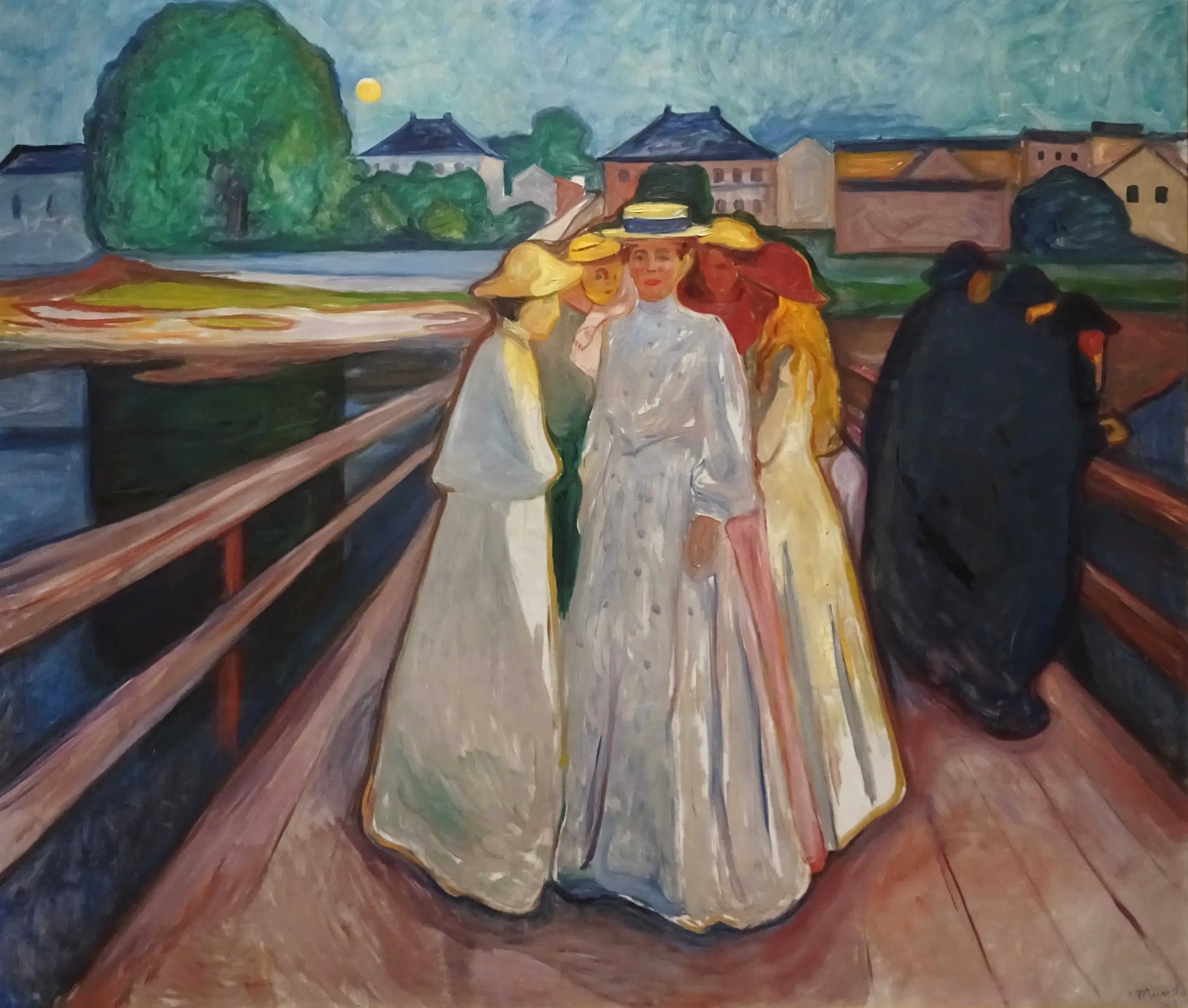 Les Femmes sur le pont - Edvard Munch image 1 copie de tableau peinte à la main