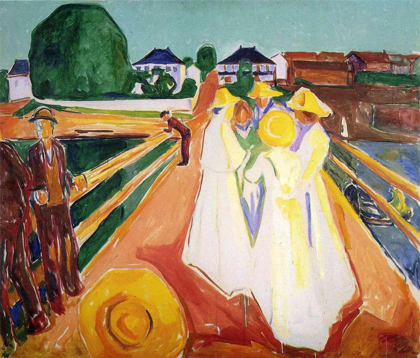 Reproduction du tableau « Les Femmes sur le pont - Edvard Munch » par Alpha Reproduction en peinture à l’huile