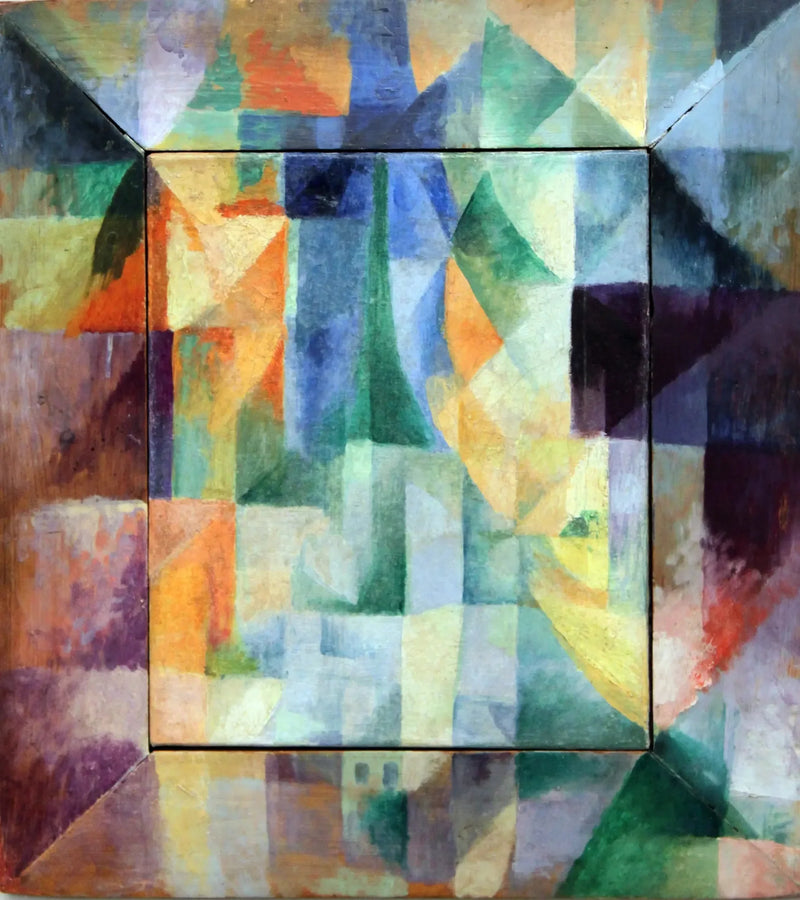 De samtidige vinduene mot byen. 1. del, 2. motiv, 1. replika - Robert Delaunay