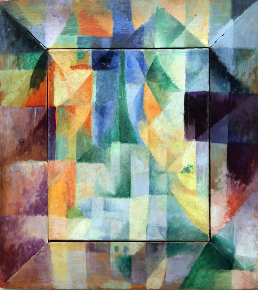 De samtidige vinduene mot byen. 1. del, 2. motiv, 1. replika - Robert Delaunay