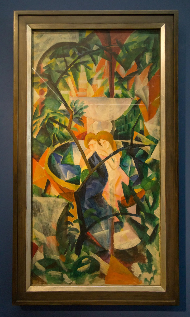 Jentene ved fontenen - August Macke