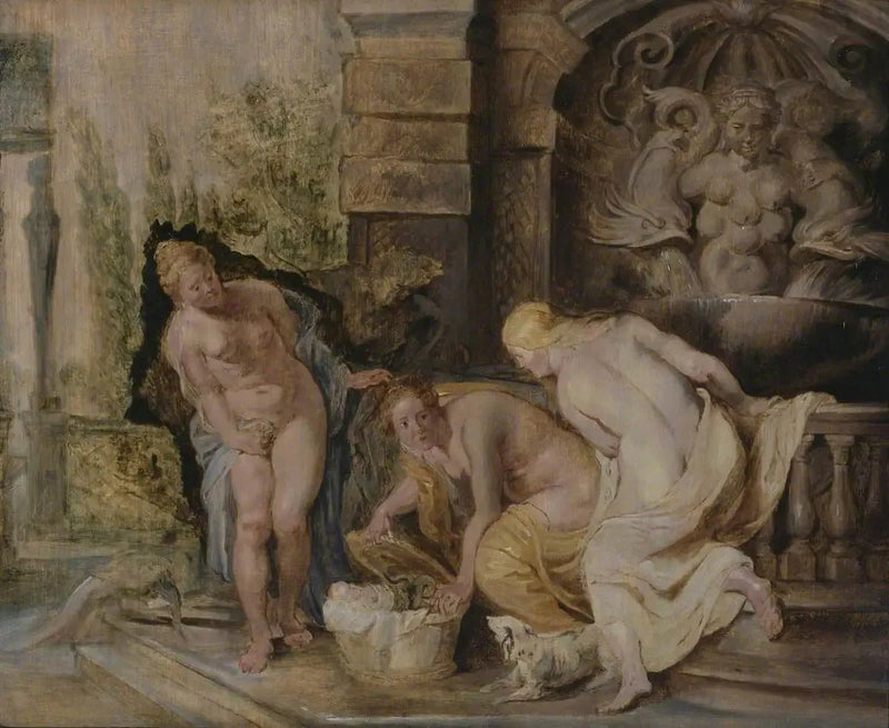 Cécrops' jenter oppdager Érichthonios - Peter Paul Rubens
