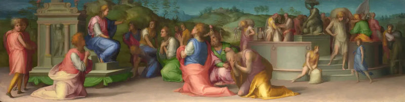 Josephs brødre ber om hjelp - Pontormo
