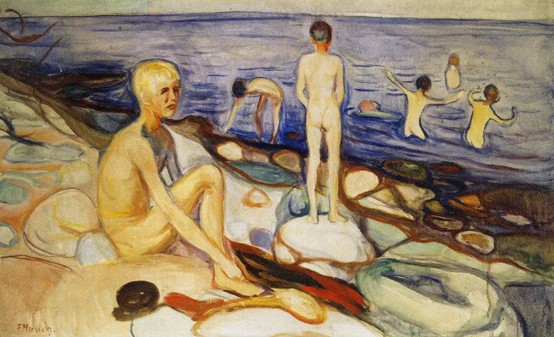 Guttene som bader - Edvard Munch