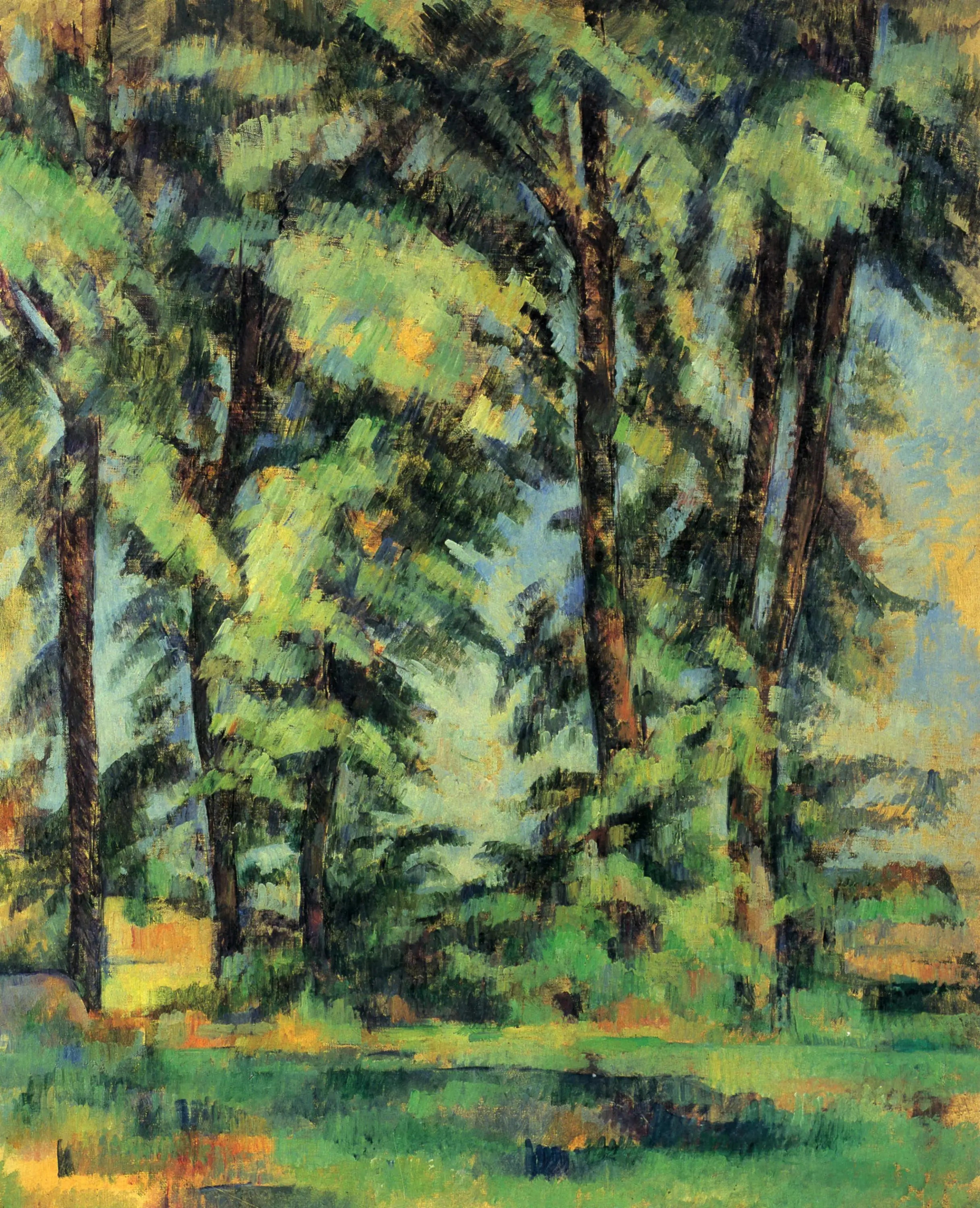 Les Grands Arbres au Jas de Bouffan - Paul Cézanne image 1 reproduction artisanale de tableau