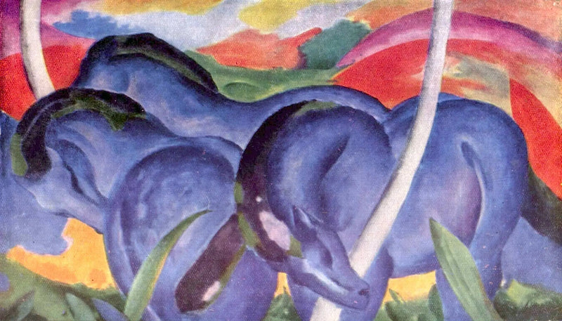 De store blå hestene - Franz Marc