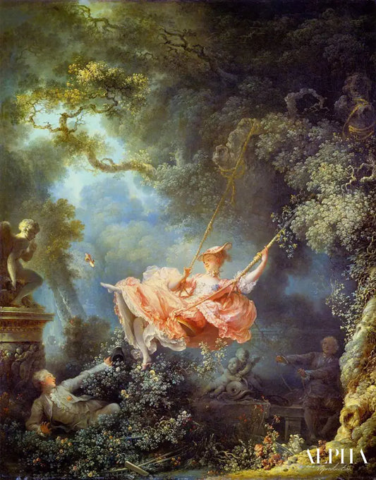 Les hasards heureux de l'escarpolette - Jean-Honoré Fragonard - Reproductions de tableaux et peintures haut de gamme