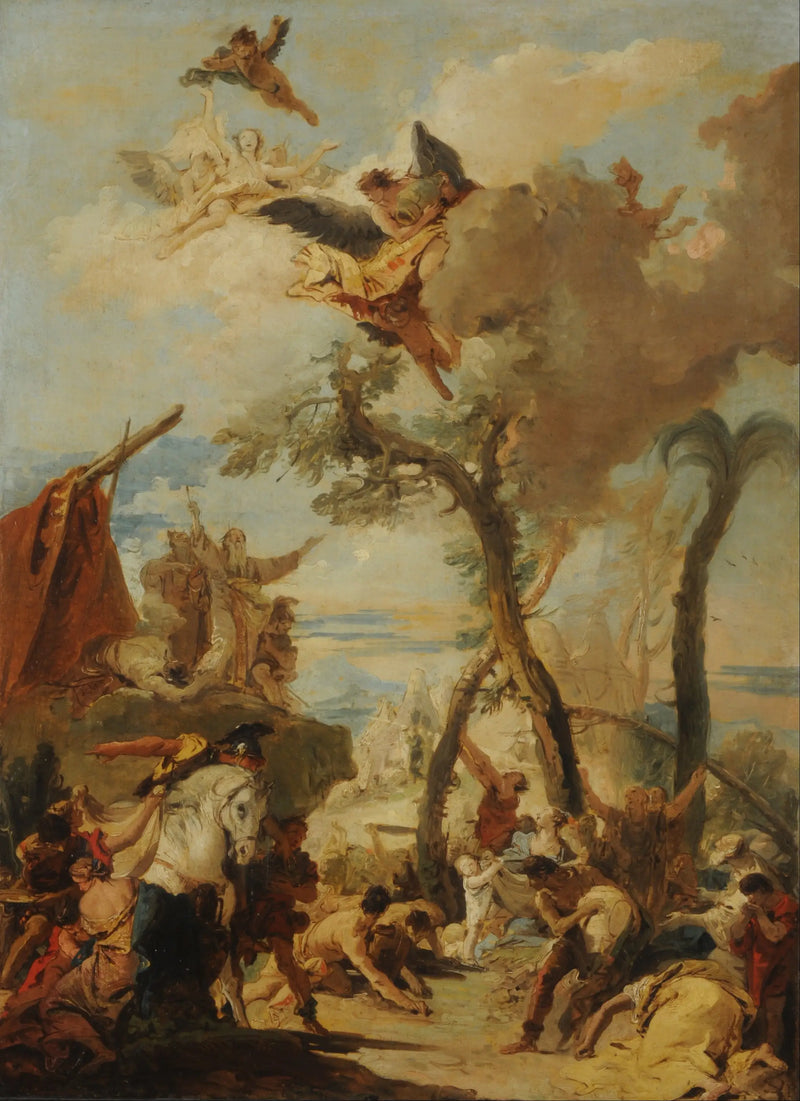 De hebreerne samler manna i ørkenen - Giovanni Battista Tiepolo