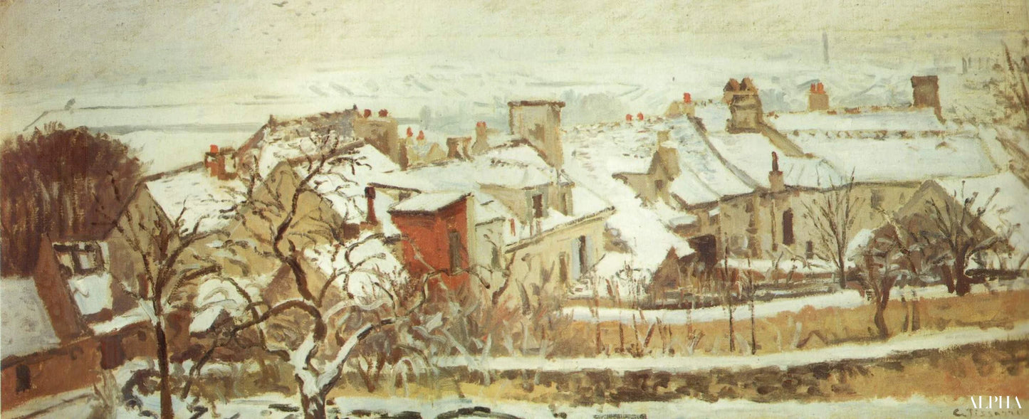 Vinterene - Camille Pissarro - Høykvalitets reproduksjoner av malerier og bilder