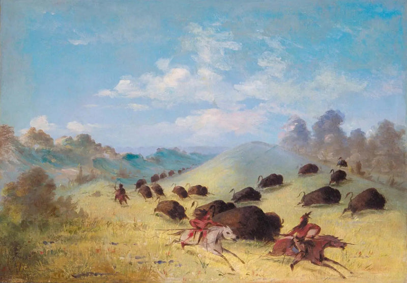 Comanche-indianere som jakter bison med spyd og buer - George Catlin

Source:
Les Indiens Comanches chassant le bison avec des lances et des arcs - George Catlin