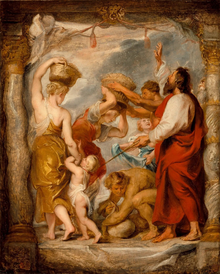Israelsfolket samler manna i ørkenen - Peter Paul Rubens