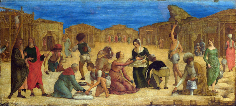 Israelske folk samler manna - Ercole de’ Roberti