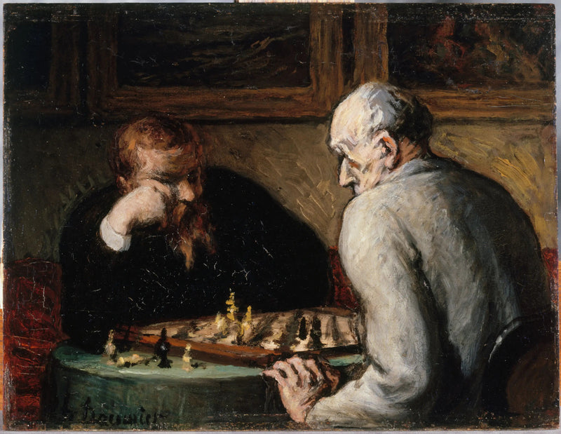 Sjakkspillerne - Honoré Daumier