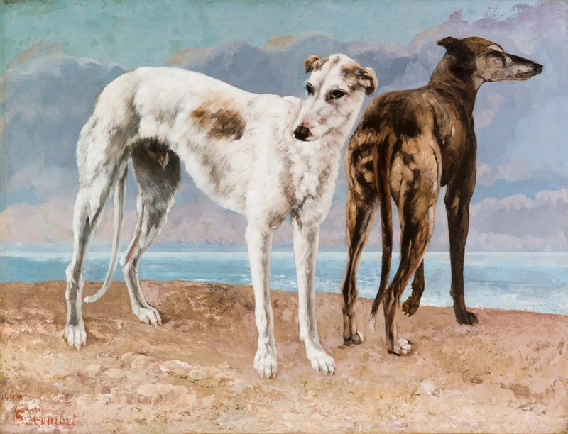 Grev de Choiseuls gravhunder - Gustave Courbet