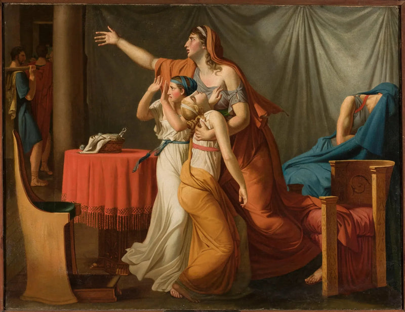 Liktorerne bringer Brutus kroppene til hans sønner - Jacques-Louis David