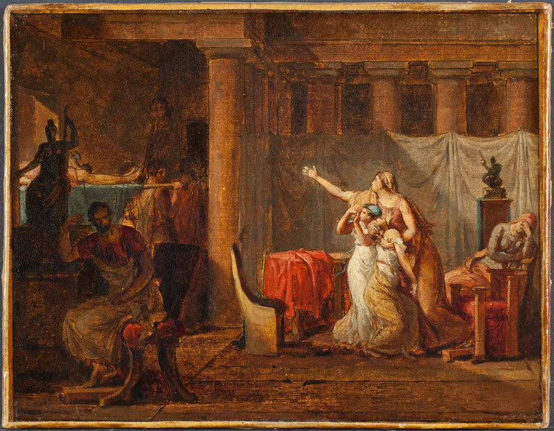 Liktorerne bringer Brutus kroppene til hans sønner - Jacques-Louis David