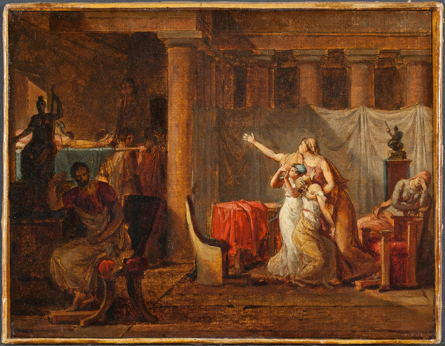 Liktorerne bringer Brutus kroppene til hans sønner - Jacques-Louis David