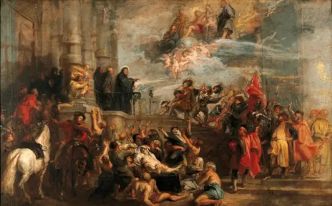 Les mairacles de saint Benpît - Peter Paul Rubens image 1 reproduction réalisée par Alpha Reproduction