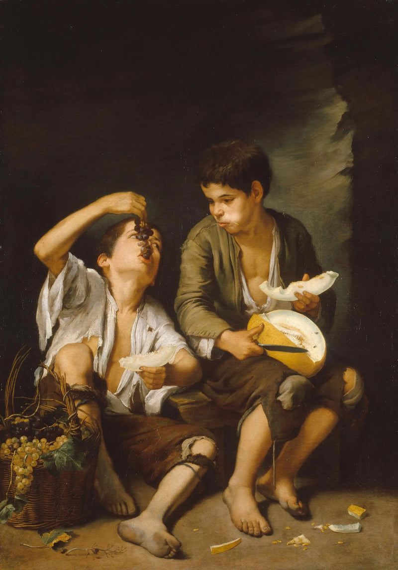 De spisende av melon og druer - Bartolomé Esteban Murillo

Source:
Les Mangeurs de melon et de raisin - Bartolomé Esteban Murillo