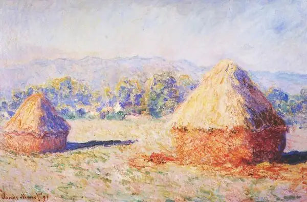 Hvetekorn under sollyset, morgenens effekt - Claude Monet