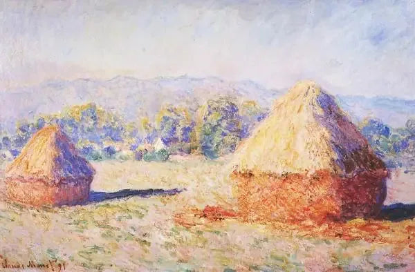 Hvetekorn under sollyset, morgenens effekt - Claude Monet