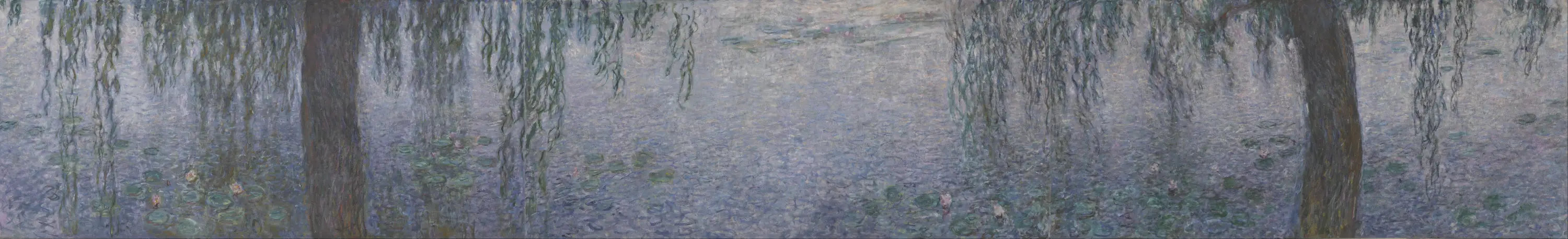 Reproduction du tableau « Les Nymphéas - Matin Clair avec Saules - Claude Monet » par Alpha Reproduction en peinture à l’huile