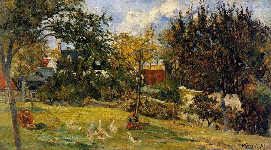 Gåsa i enga, eller Gård i Normandie - Paul Gauguin
