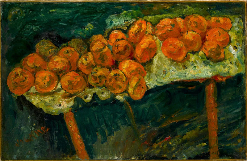 Appelsinene på grønt bakgrunn - Chaim Soutine