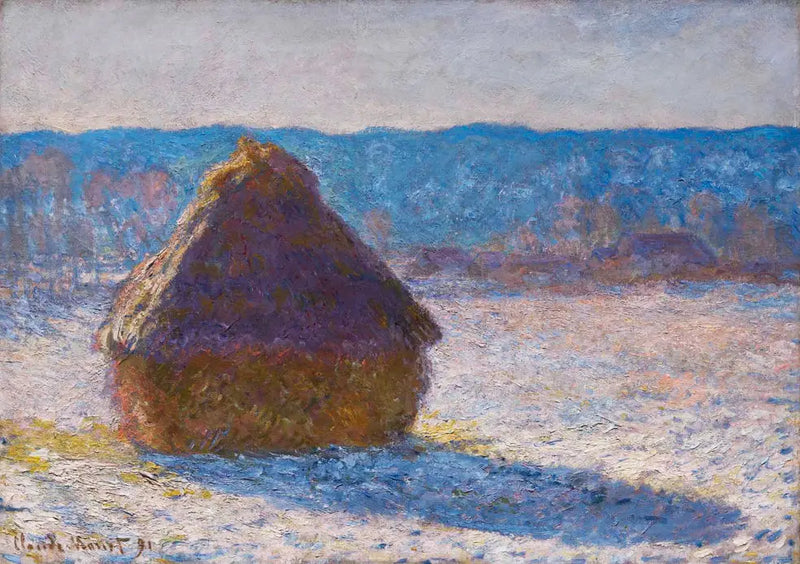 Høystrå: snøeffekt - Claude Monet