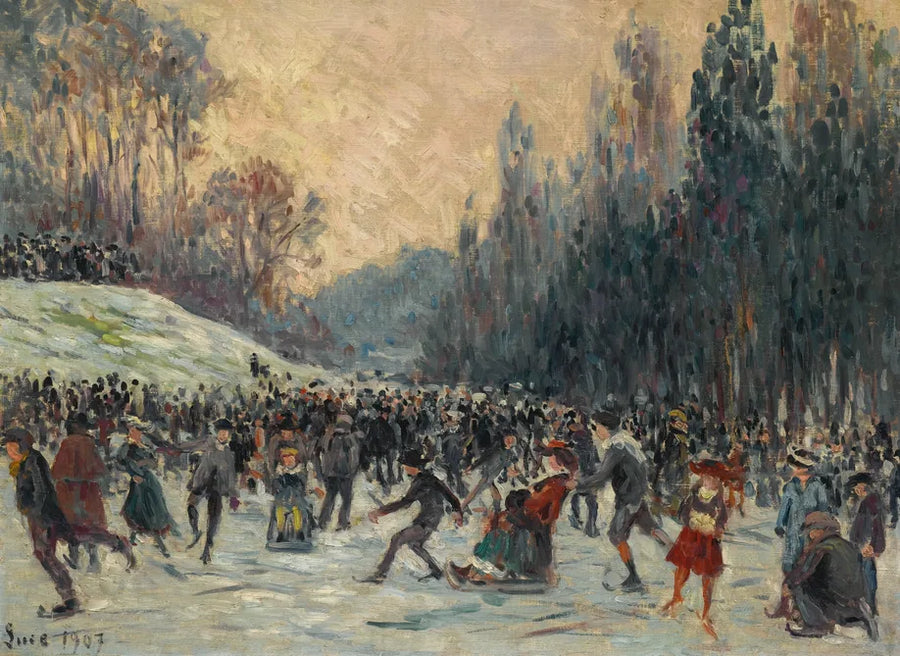 Skøyteløpere - Maximilien Luce