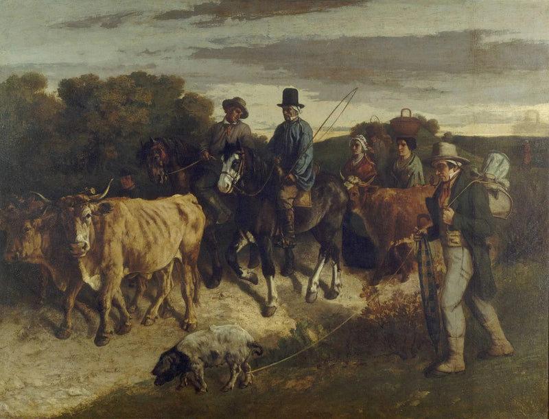 Bøndene fra Flagey som vender tilbake fra markedet - Gustave Courbet