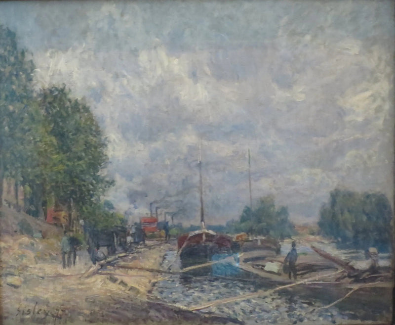 Båtene i Billancourt - Alfred Sisley