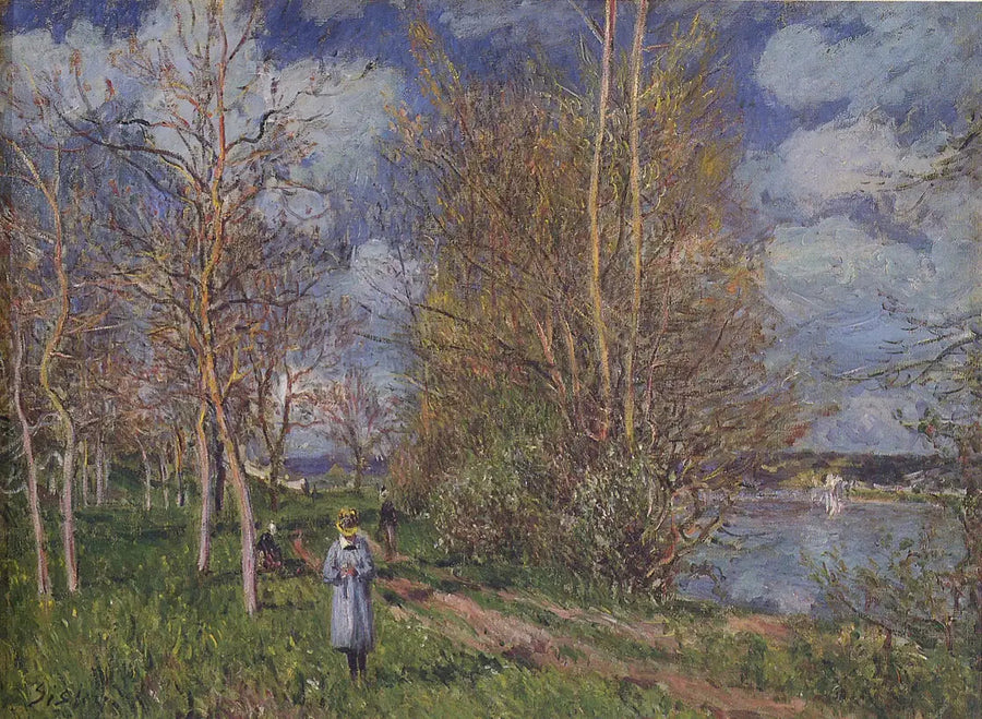De små engene om våren, Av - Alfred Sisley
